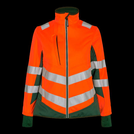 Engel Safety Dames Softshelljack 1156-237 Oranje/Groen 101