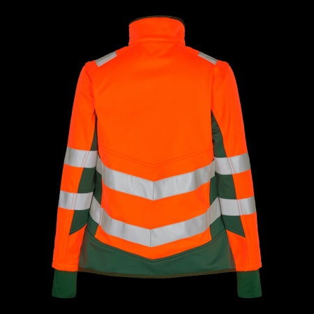 Engel Safety Dames Softshelljack 1156-237 Oranje/Groen 101