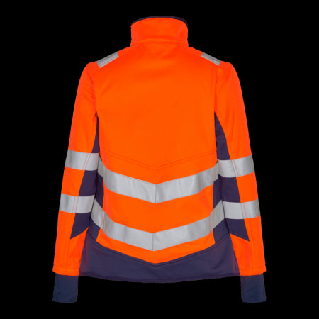 Engel Safety Dames Softshelljack 1156-237 Oranje/Inktblauw 10165