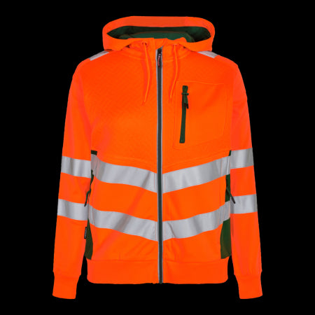 Engel Safety Dames Sweatcardigan 8027-241 Oranje/Groen 101