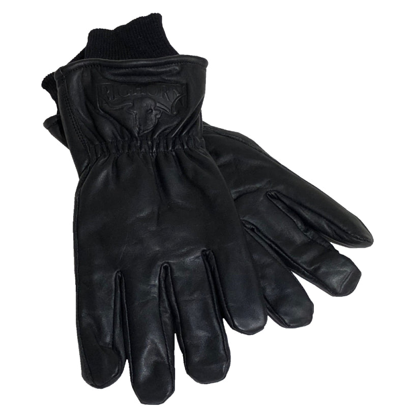 Bighorn Leren Vinger Handschoenen 580 Winter met boord Zwart