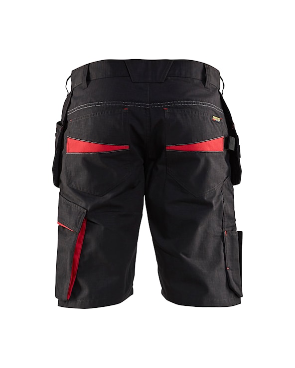 Blåkläder Service short met spijkerzakken 14941330 Zwart/Rood Zwart/Rood