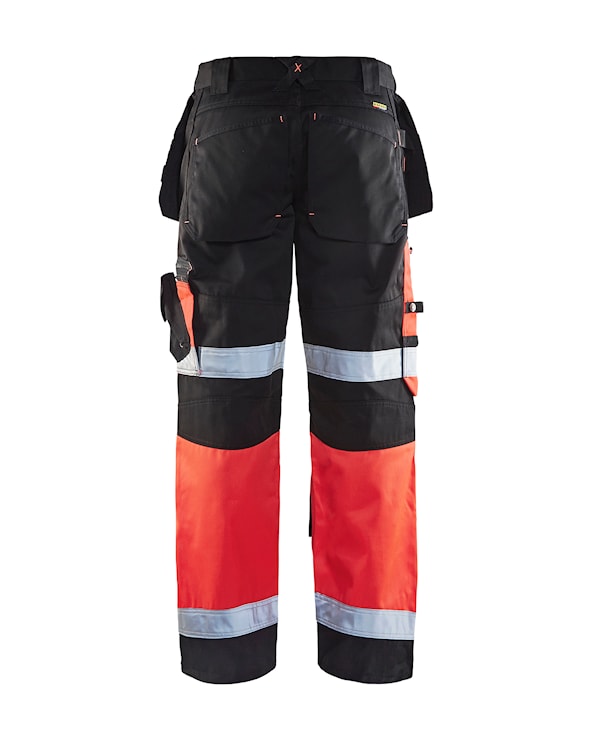 Blåkläder Werkbroek High-Vis X1500 15081860 Zwart/High-Vis Rood Zwart/High-Vis Rood