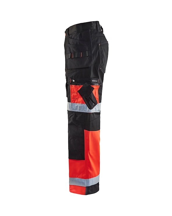 Blåkläder Werkbroek High-Vis X1500 15081860 Zwart/High-Vis Rood Zwart/High-Vis Rood