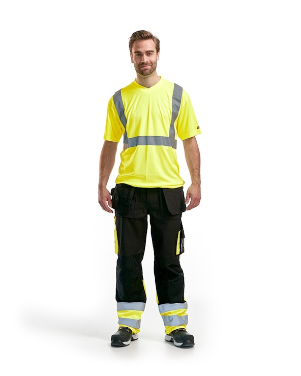 Blåkläder Werkbroek High-Vis 15291370 Zwart/High-Vis Geel Zwart/High-Vis Geel