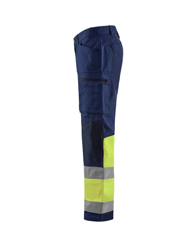 Blåkläder Werkbroek met stretch High-Vis 15511811 Marine/High-Vis Geel Marine/High-Vis Geel