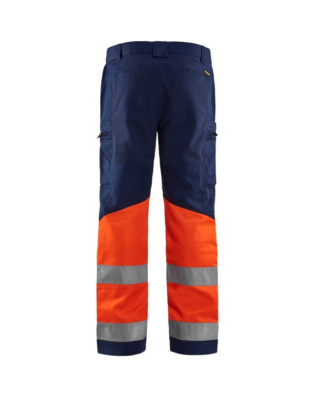 Blåkläder Werkbroek met stretch High-Vis 15511811 Marineblauw/Oranje Marineblauw/Oranje