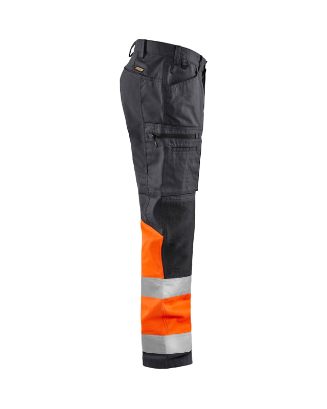 Blåkläder Werkbroek met stretch High-Vis 15511811 Medium Grijs/ High-Vis Oranje Medium Grijs/ High-Vis Oranje