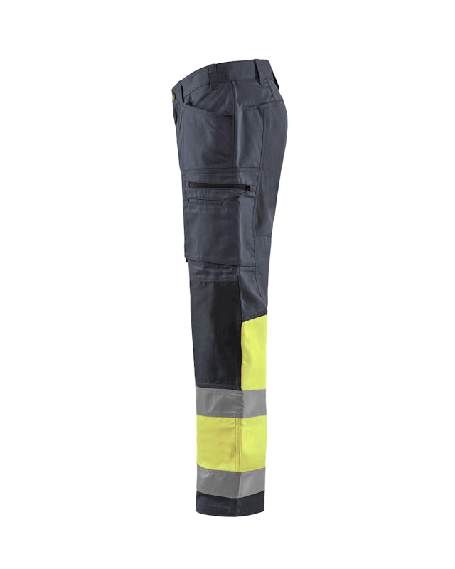 Blåkläder Werkbroek met stretch High-Vis 15511811 Medium Grijs/High-Vis Geel Medium Grijs/High-Vis Geel