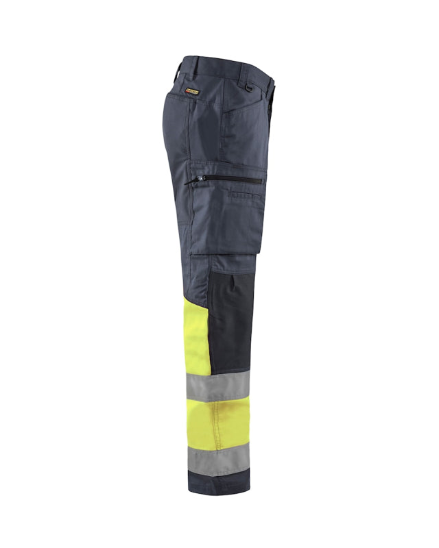 Blåkläder Werkbroek met stretch High-Vis 15511811 Medium Grijs/High-Vis Geel Medium Grijs/High-Vis Geel