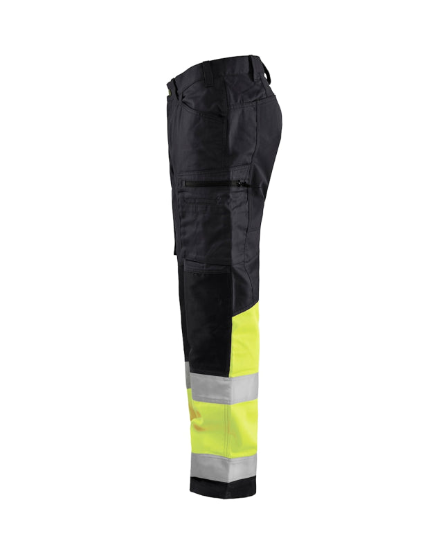 Blåkläder Werkbroek met stretch High-Vis 15511811 Zwart/High-Vis Geel Zwart/High-Vis Geel