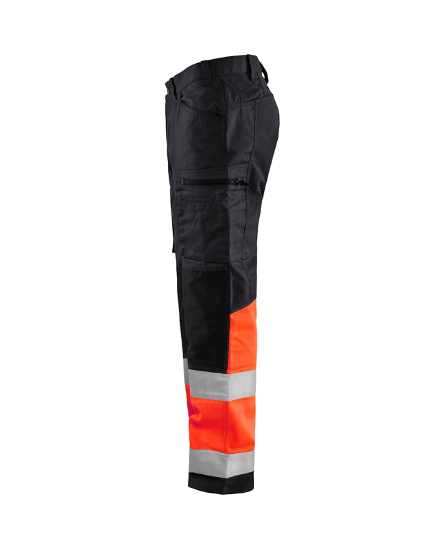 Blåkläder Werkbroek met stretch High-Vis 15511811 Zwart/High-Vis Rood Zwart/High-Vis Rood