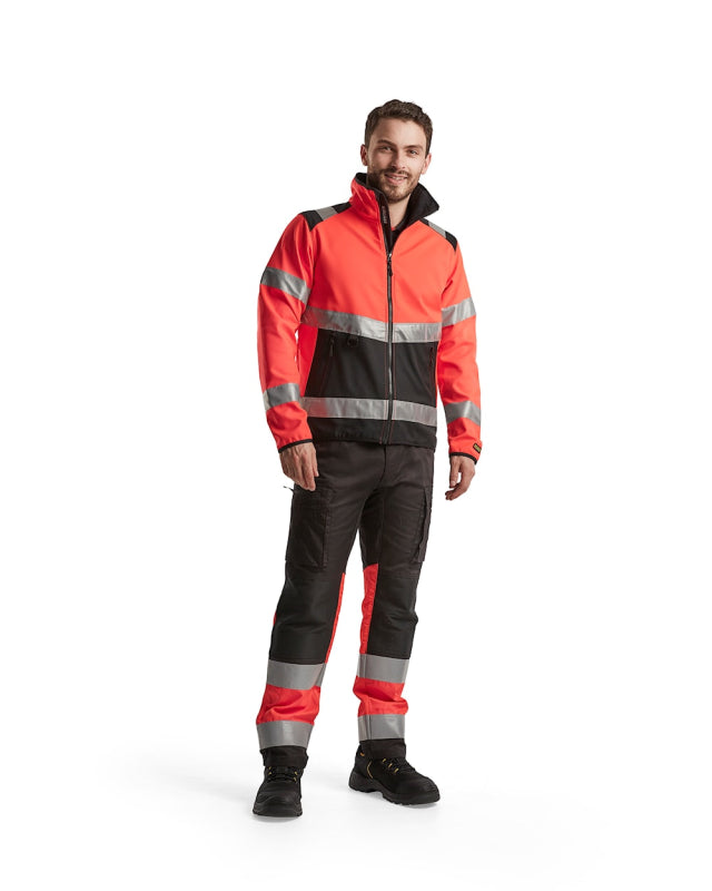 Blåkläder Werkbroek met stretch High-Vis 15511811 Zwart/High-Vis Rood Zwart/High-Vis Rood