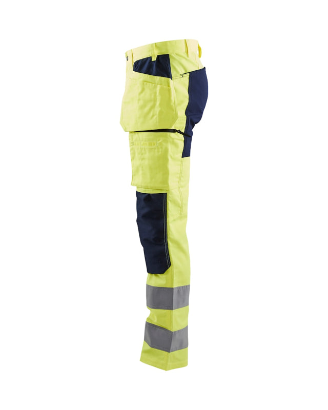 Blåkläder Werkbroek met stretch High-Vis 15521811 High-Vis Geel/Marineblauw High-Vis Geel/Marineblauw