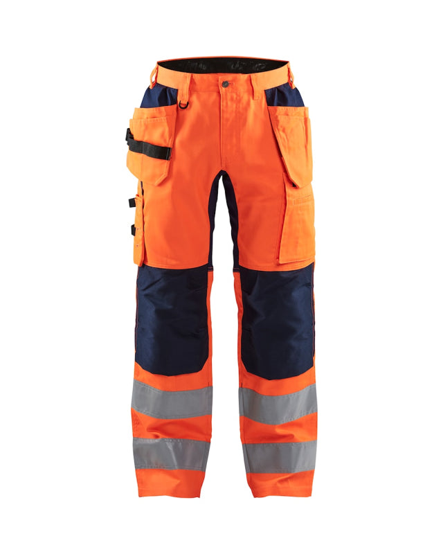 Blåkläder Werkbroek met stretch High-Vis 15521811 High-Vis Oranje/Marineblauw High-Vis Oranje/Marineblauw