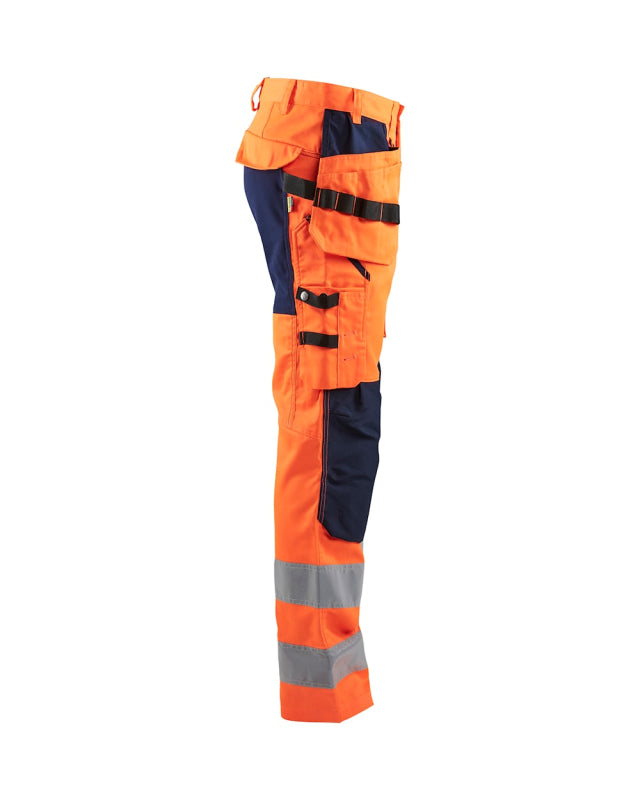 Blåkläder Werkbroek met stretch High-Vis 15521811 High-Vis Oranje/Marineblauw High-Vis Oranje/Marineblauw