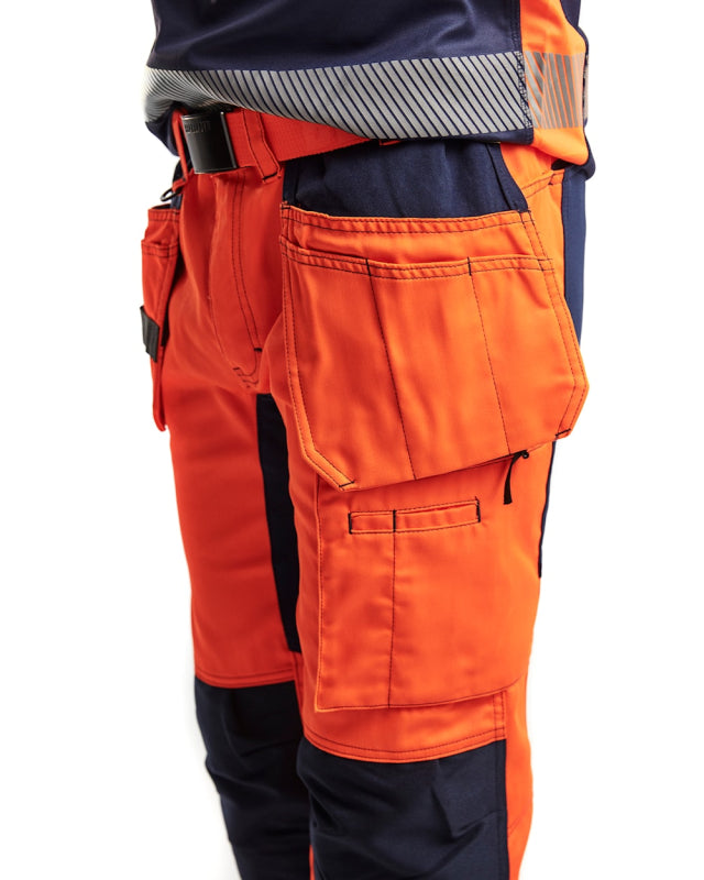 Blåkläder Werkbroek met stretch High-Vis 15521811 High-Vis Oranje/Marineblauw High-Vis Oranje/Marineblauw