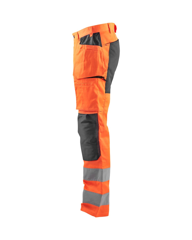 Blåkläder Werkbroek met stretch High-Vis 15521811 High-Vis Oranje/Medium Grijs High-Vis Oranje/Medium Grijs