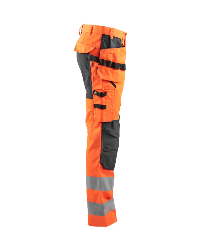 Blåkläder Werkbroek met stretch High-Vis 15521811 High-Vis Oranje/Medium Grijs High-Vis Oranje/Medium Grijs