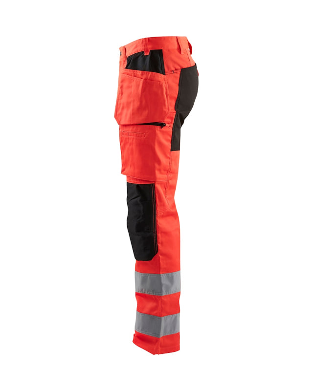 Blåkläder Werkbroek met stretch High-Vis 15521811 High-Vis Rood/Zwart High-Vis Rood/Zwart