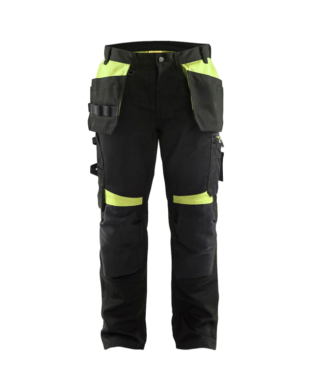 Blåkläder Werkbroek met spijkerzakken 15551860 Zwart/High-Vis Geel Zwart/High Vis Geel