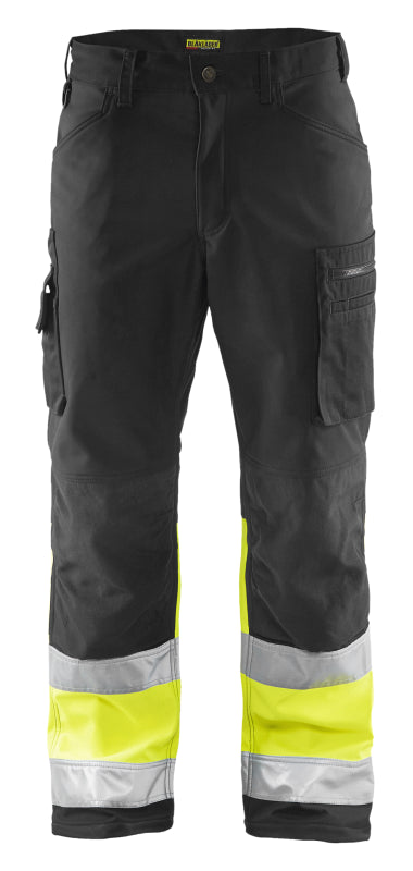 Blåkläder Softshell werkbroek High-Vis 15622517 Zwart/High-Vis Geel Zwart/High Vis Geel