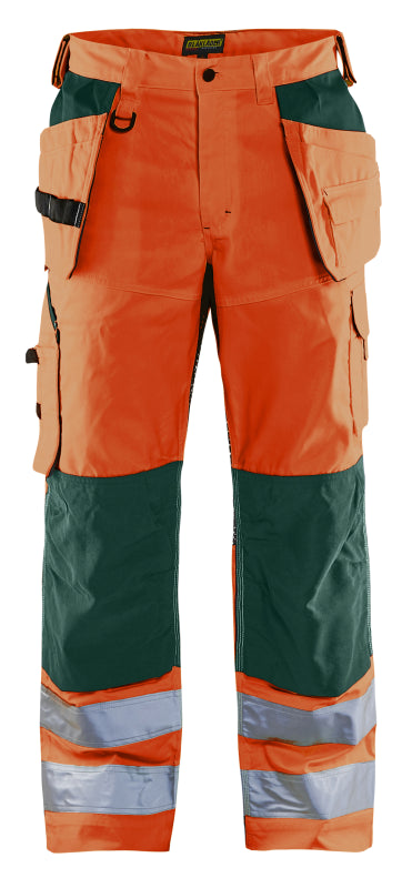 Blåkläder Werkbroek High-Vis met ventilatie 15651811 High-Vis Oranje/Groen High Vis Oranje/Groen