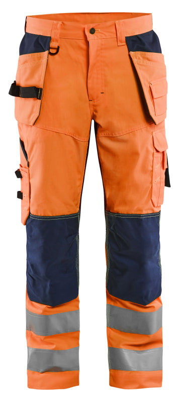 Blåkläder Werkbroek High-Vis met ventilatie 15651811 High-Vis Oranje/Marineblauw High Vis Oranje/Marineblauw