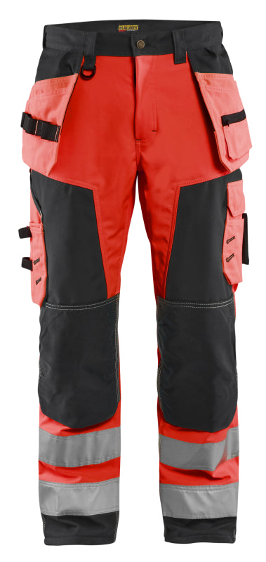 Blåkläder Werkbroek softshell High-Vis 15672517 High-Vis Rood/Zwart High Vis Rood/Zwart