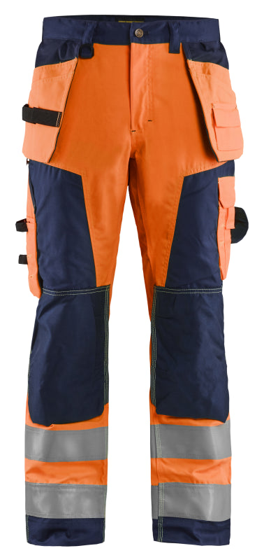 Blåkläder Werkbroek High-Vis 15681811 High-Vis Oranje/Marineblauw High Vis Oranje/Marineblauw