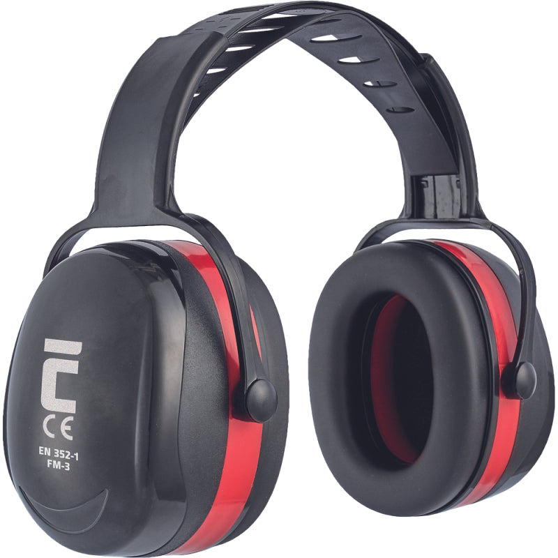 Cerva FM-3 Earmuff Zwart/Rood