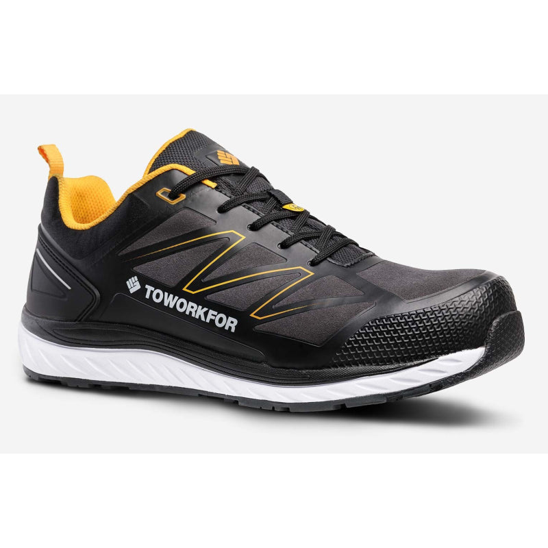 ToWorkFor Lage Sneaker Warmup Geel ESD 8A24-65 S3 Zwart/Geel/Wit