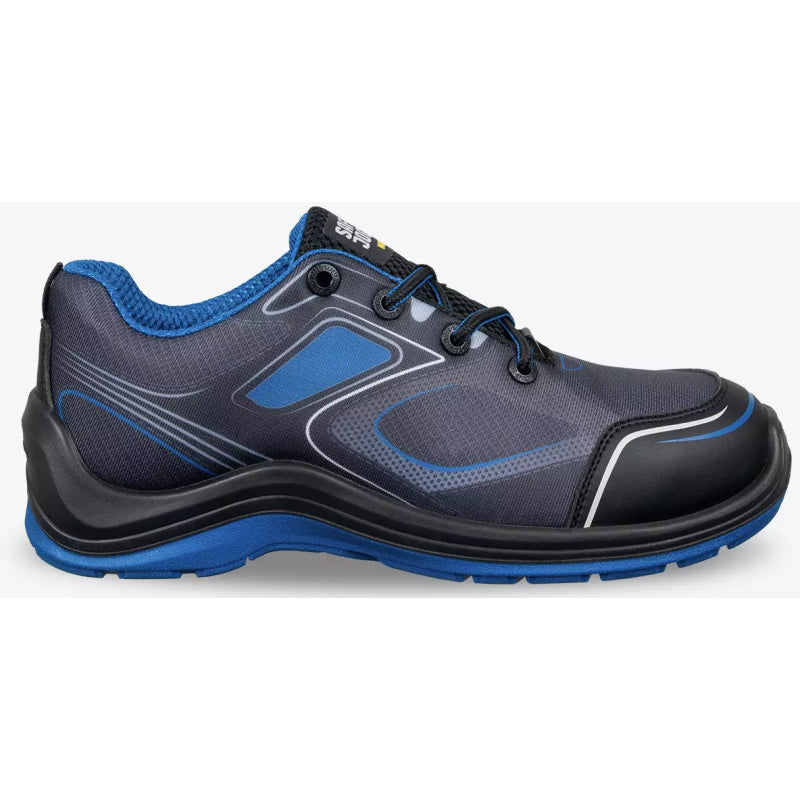 Safety Jogger Flow Laag S1P Zwart/Blauw