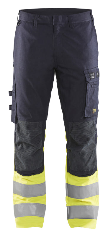 Blåkläder Multinorm werkbroek Inherent met stretch 17871512 Marine/High-Vis Geel Marine/High Vis Geel