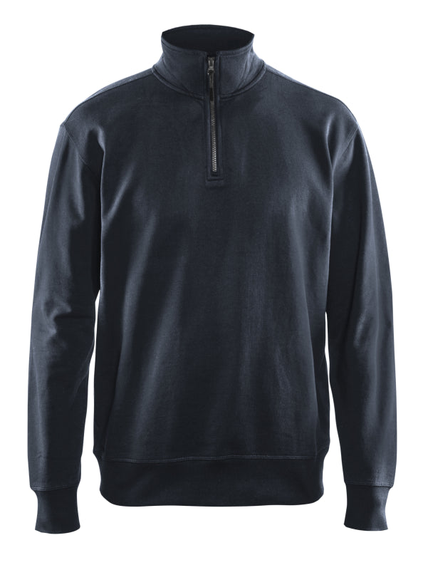 Blåkläder Sweatshirt met halve rits 33691158 Donker marineblauw Donker marineblauw