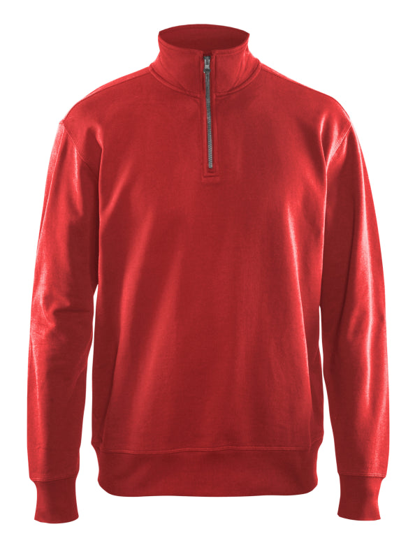 Blåkläder Sweatshirt met halve rits 33691158 Rood Rood