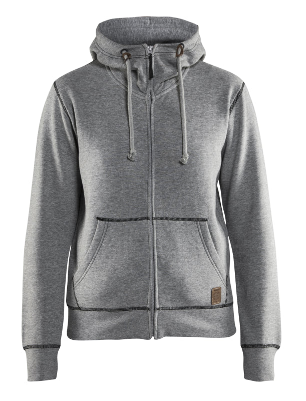 Blåkläder Dames hooded sweatvest 33731157 Grijs Mêlee Grijs Mêlee