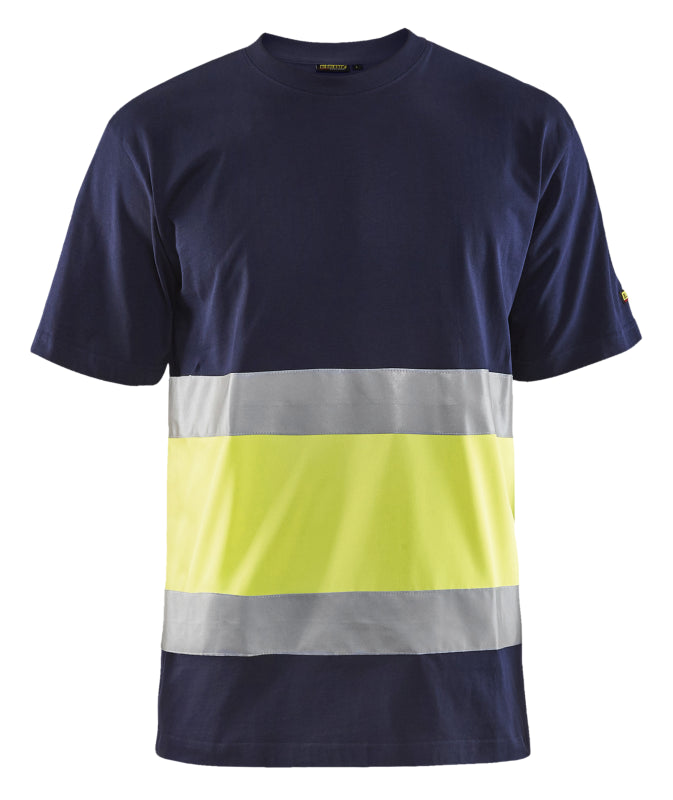 Blåkläder T-Shirt High-Vis 33871030 Marine/High-Vis Geel Marine/High-Vis Geel