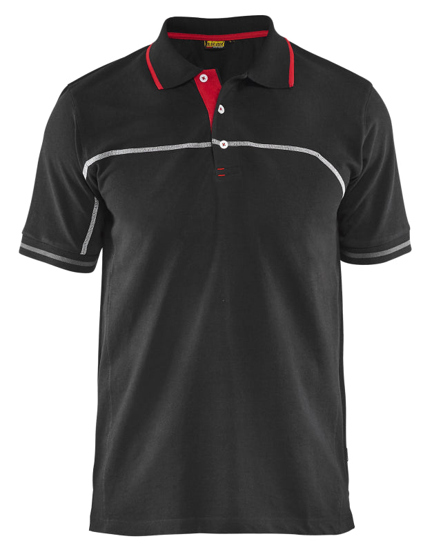 Blåkläder Poloshirt 33891050 Zwart/Rood Zwart/Rood