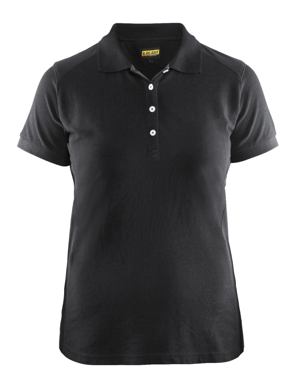 Blåkläder Dames poloshirt piqué 33901050 Zwart Zwart