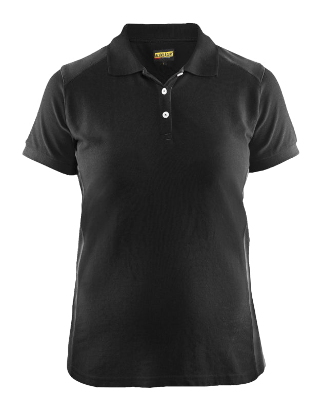 Blåkläder Dames poloshirt piqué 33901050 Zwart/Donkergrijs Zwart/Donkergrijs