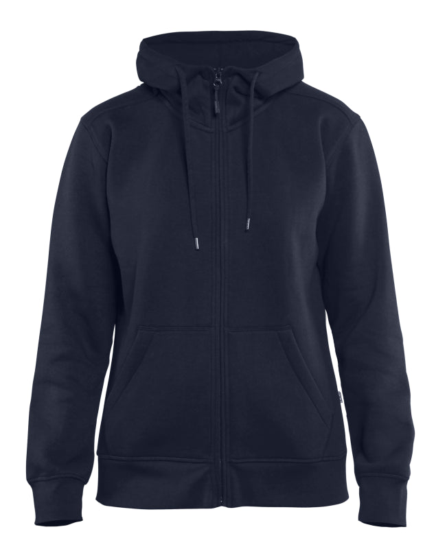 Blåkläder Dames hoodie met rits 33951048 Marineblauw Marineblauw