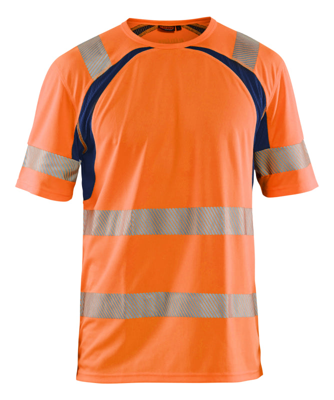 Blåkläder UV-T-Shirt High-Vis 33971013 High-Vis Oranje/Marineblauw High-Vis Oranje/Marineblauw