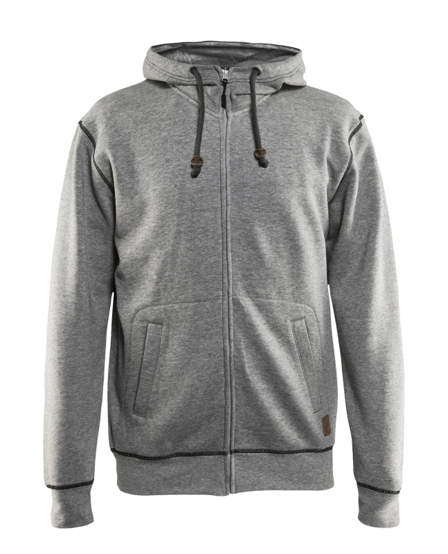 Blåkläder Hooded Sweatshirt met rits 33981157 Grijs Mêlee Grijs Mêlee