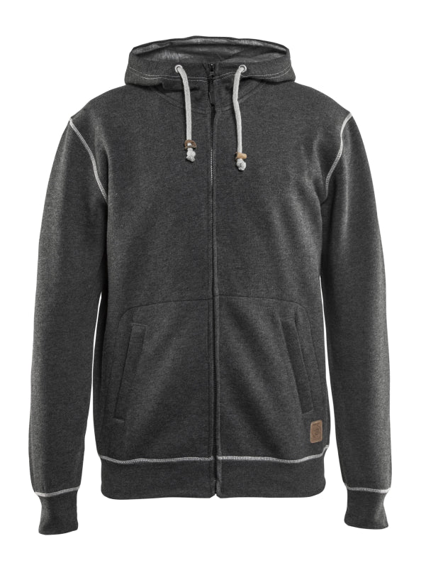 Blåkläder Hooded Sweatshirt met rits 33981157 Zwart Mêlee Zwart Mêlee