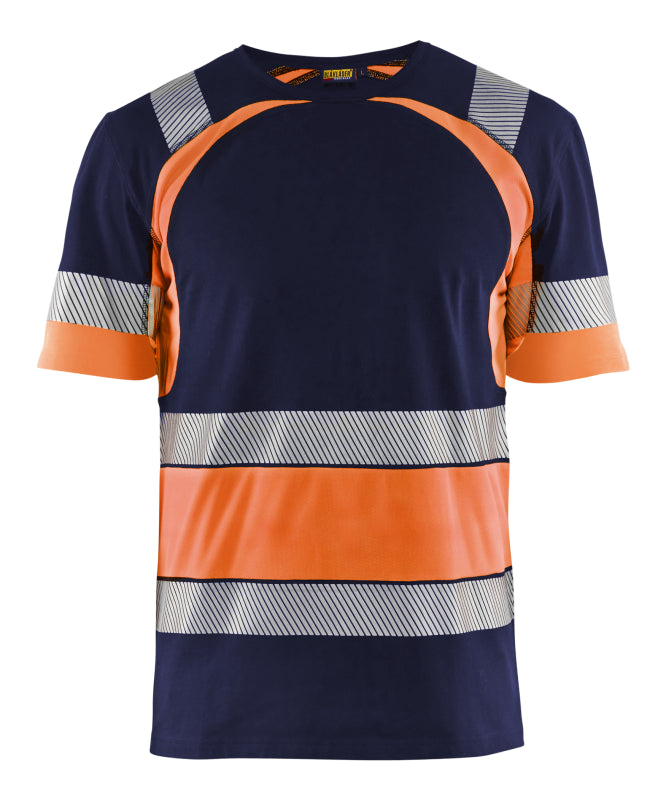 Blåkläder T-Shirt High-Vis 34211030 Marineblauw/Oranje Marineblauw/Oranje