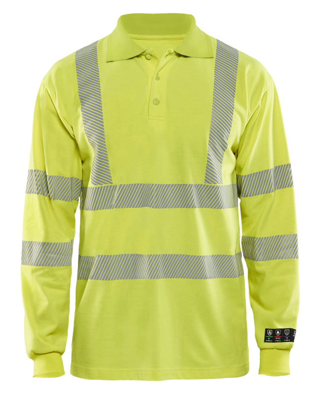 Blåkläder Multinorm piqué polo lange mouw 34391726 High-Vis Geel High-Vis Geel