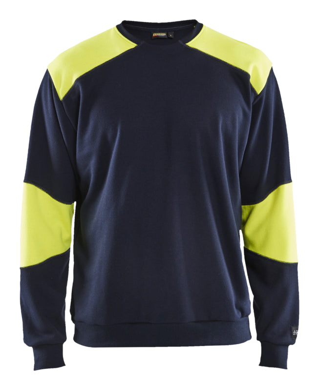 Blåkläder FR Sweatshirt 34581760 Marine/High-Vis Geel Marine/High-Vis Geel