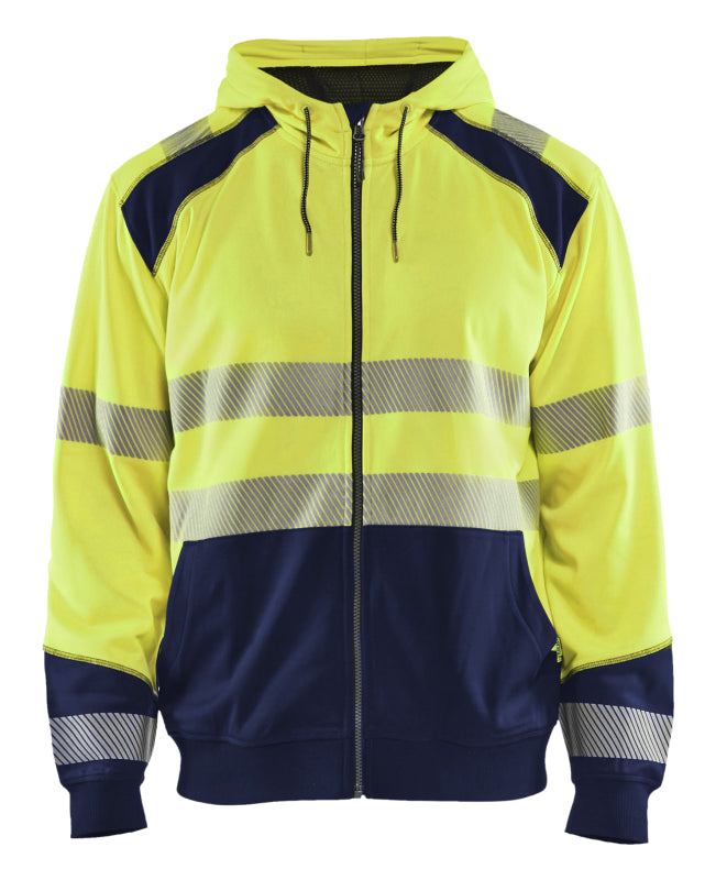 Blåkläder Hooded Sweatshirt High-Vis 35462528 High-Vis Geel/Marineblauw High-Vis Geel/Marineblauw