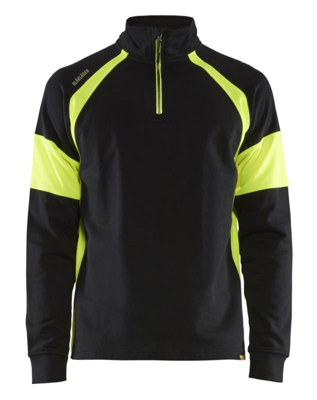 Blåkläder Sweatshirt met High-Vis zones 35501158 Zwart/High-Vis Geel Zwart/High-Vis Geel